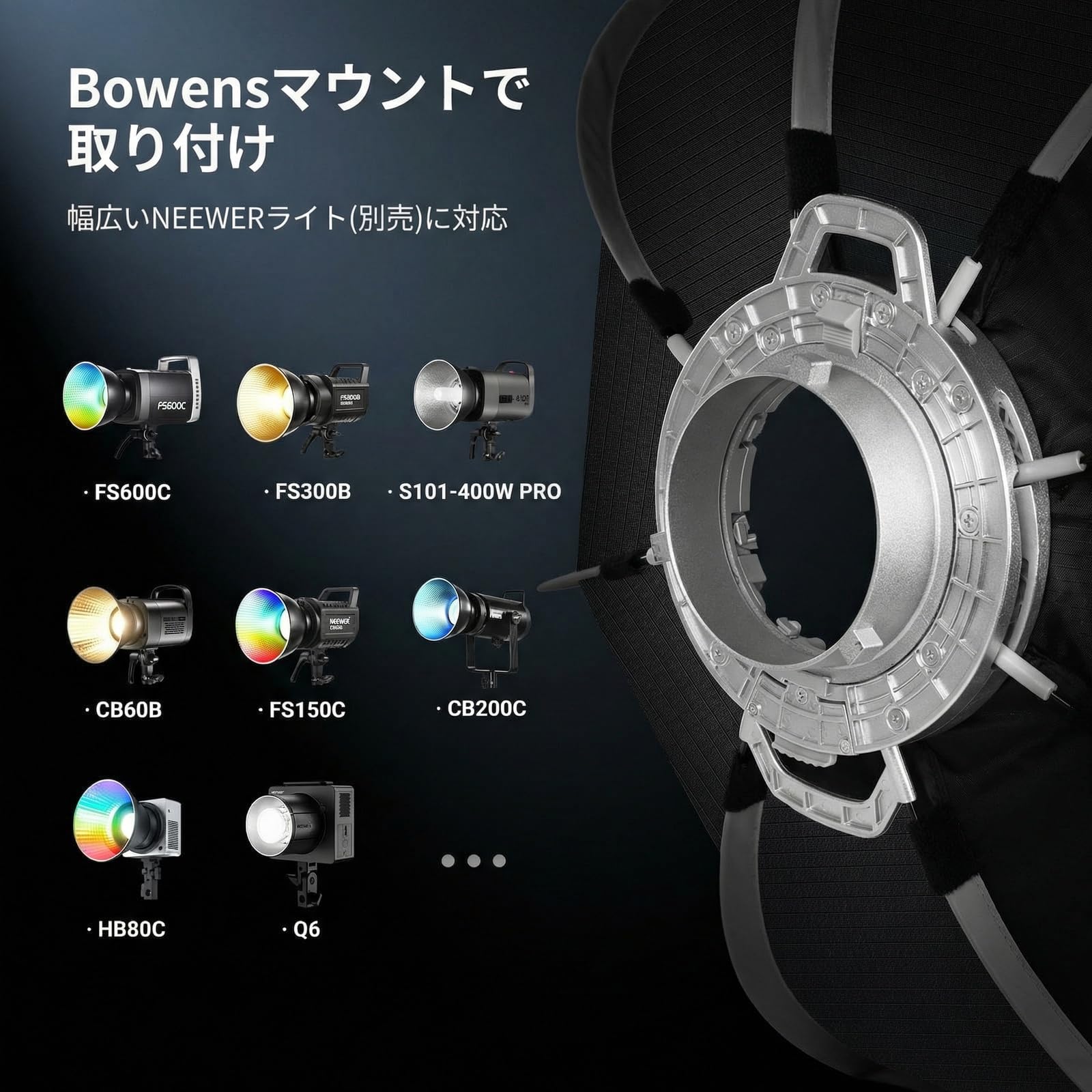 Amazon | NEEWER BASICS 120cm オクタゴンソフトボックス 八角形ソフト